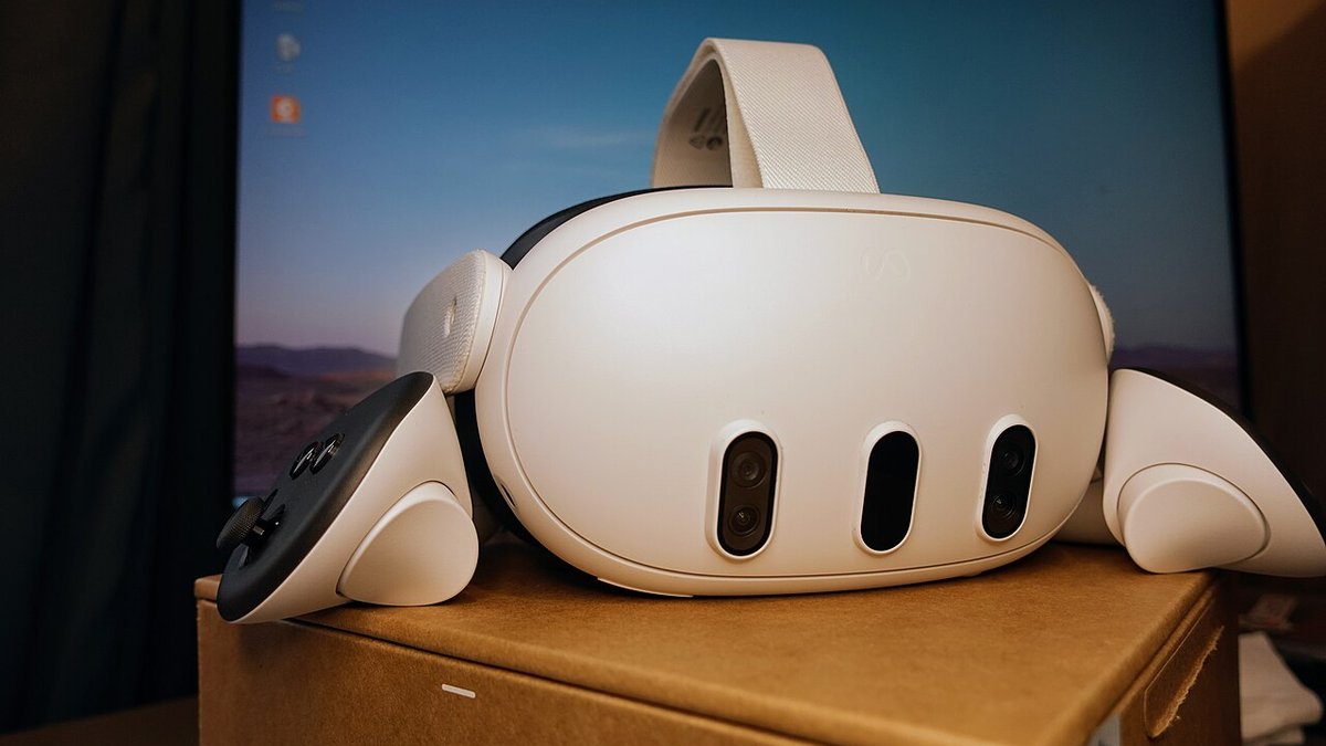 A Meta Quest virtual reality headset, the standalone VR benchmark